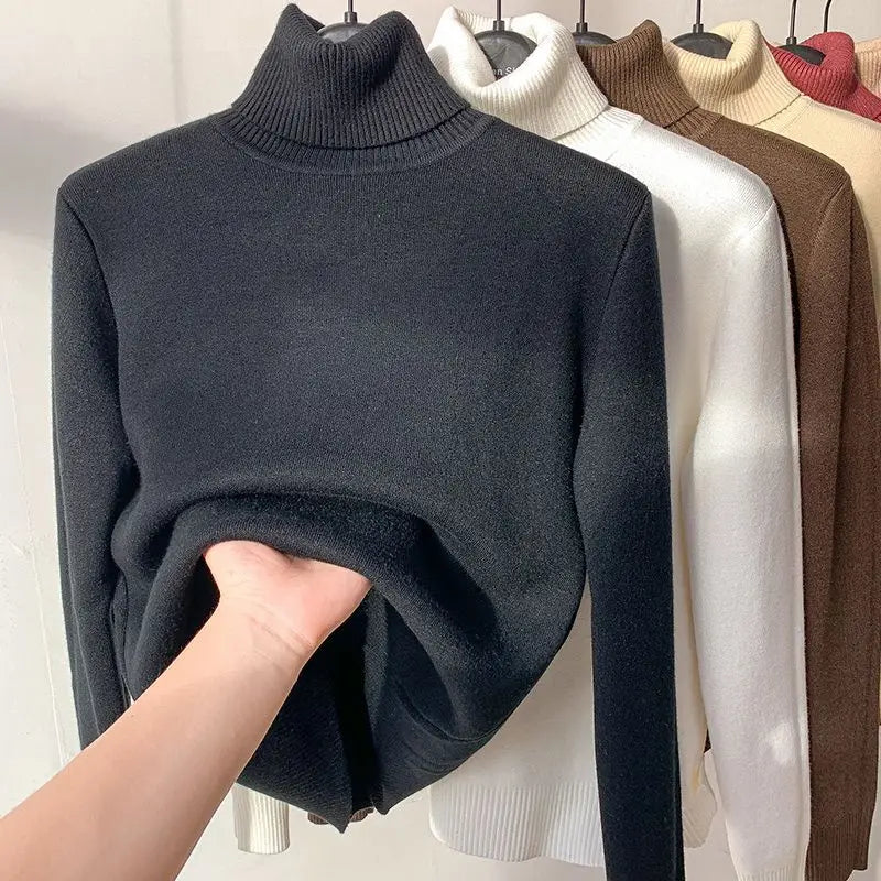 High Collar Knitted Pullovers